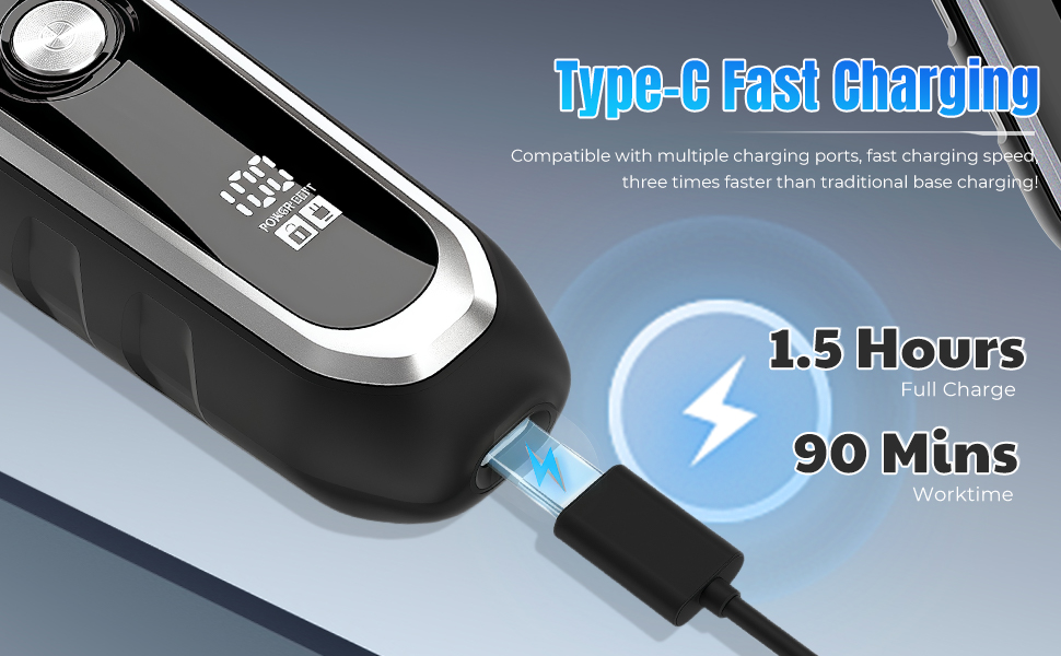 Електричний чоловічий верстат для гоління Shengxi з висувним тримером та IPX7 захистом, для сухого та вологого гоління, з функцією блокування від подорожей, подарунок для чоловіків