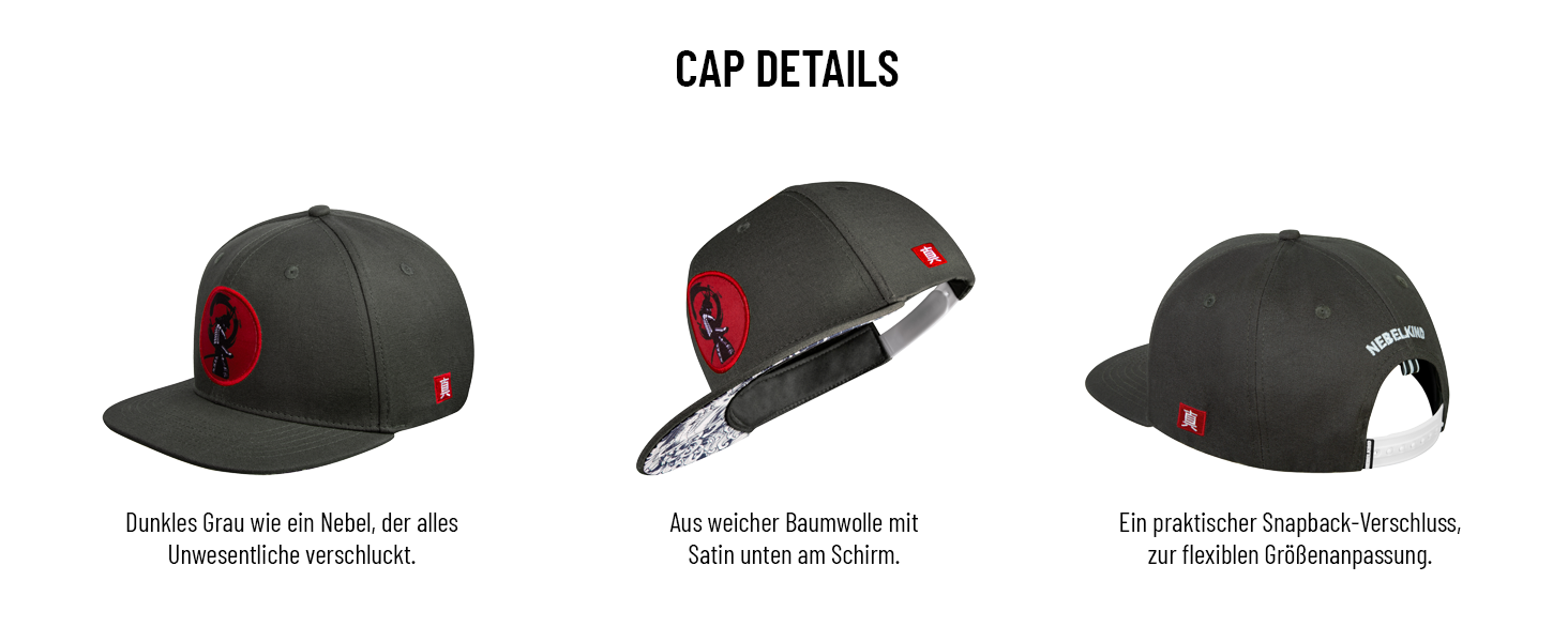 Кепка Snapback Nebelkind Самурай сіра, універсальний розмір, регульована, бейсболка, streetwear стиль