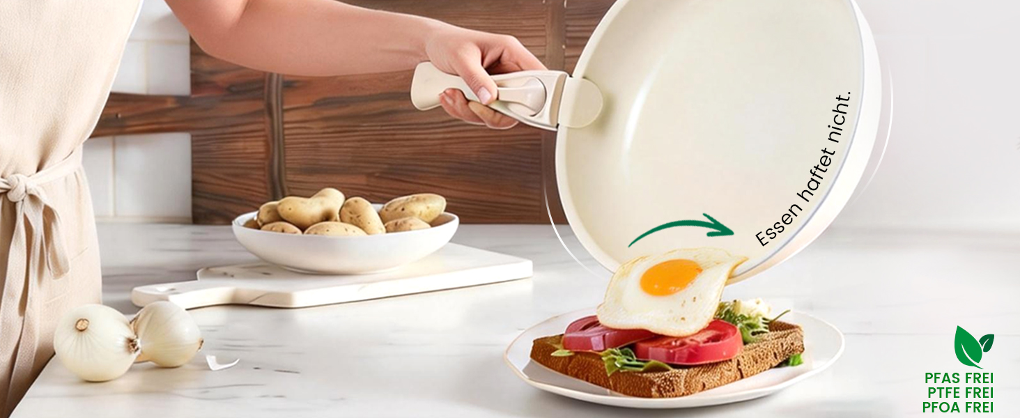 Набір посуду Chef Power 19 предметів: каструлі та сковорідки з titan-керамічним антипригарним покриттям та знімними ручками, білий (для всіх типів плит, підходить для духовки)