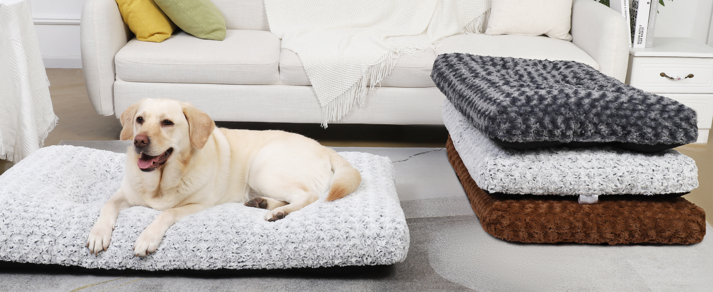 Килимок для собак KSIIA, великий, 90x60 см, антиковзаюча підставка, дихаючий, для великих та середніх собак, легко миється (темно-сірий)