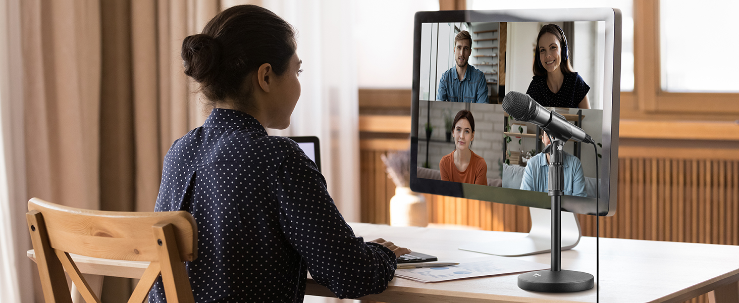 Підставка для мікрофона Moukey на стіл з кліпсою, регульована, 5/8