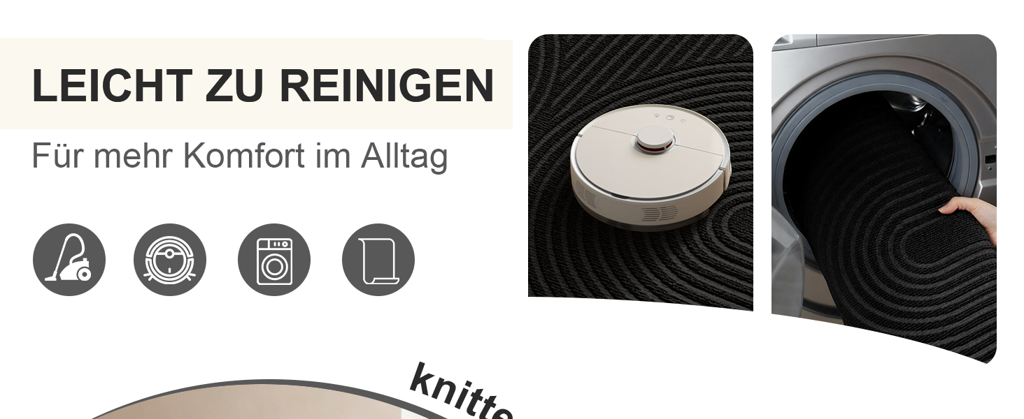 Килимок вхідний FEOMOS 60x90 см, протиковзний вологопоглинаючий килим для дому, передпокою та кухні, чорний