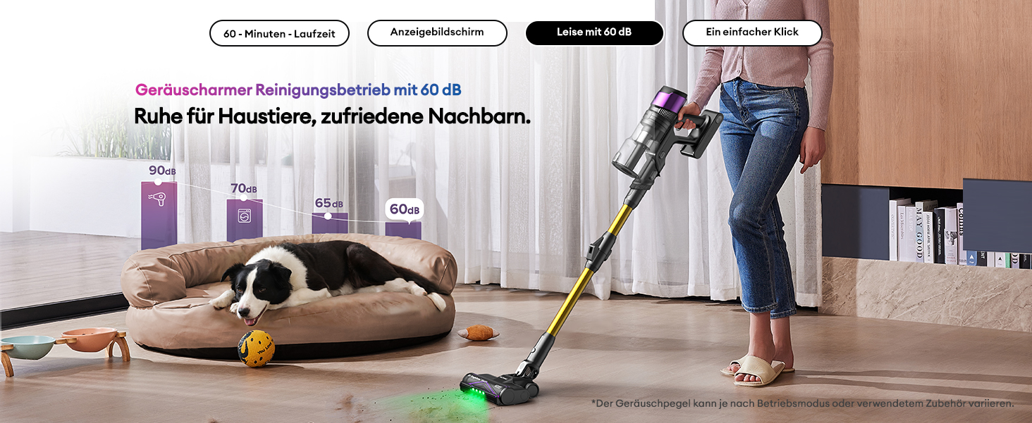 Бездротовий акумуляторний пилосос Ultenic U20, 55000Pa, 600W, 60 хвилин, GreenEye, Anti-Tangle, для твердих поверхонь, килимів, шерсті тварин