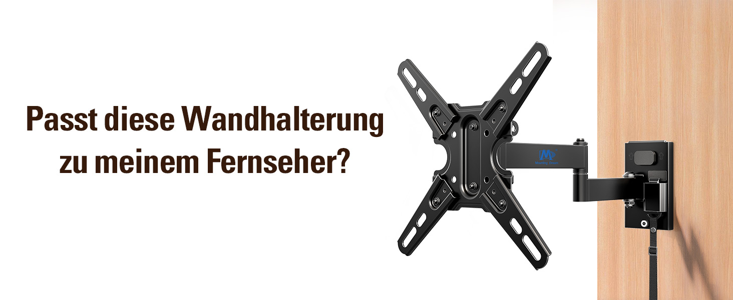 Кріплення для телевізора у RV/Автобусі Mounting Dream MD2212: для телевізорів 13-43 дюймів, до 10 кг, з замком