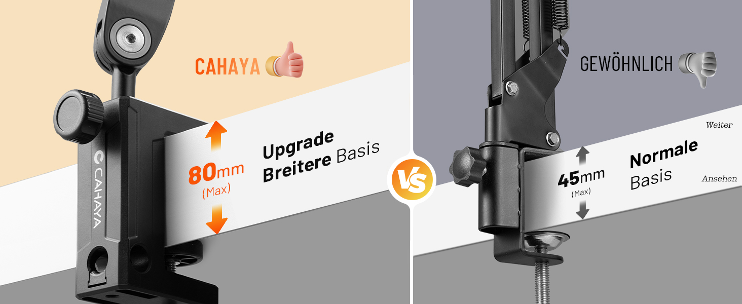 Підлокітник для мікрофона CAHAYA CY00380-1: регульований штатив з широкою основою, адаптер 3/8' - 5/8'