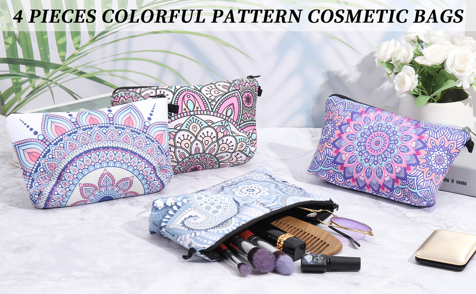 Косметичка для подорожей Czemo 4 шт. з тканини, водонепроникна, з монетницею, для жінок