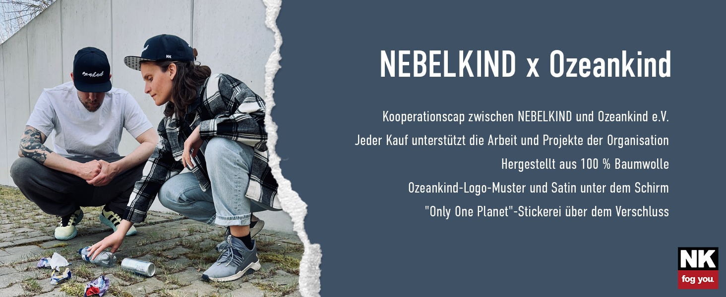 Кепка Nebelkind Snapback Ozeankind - темно-синя, унісекс, регульований розмір, стильна бейсболка