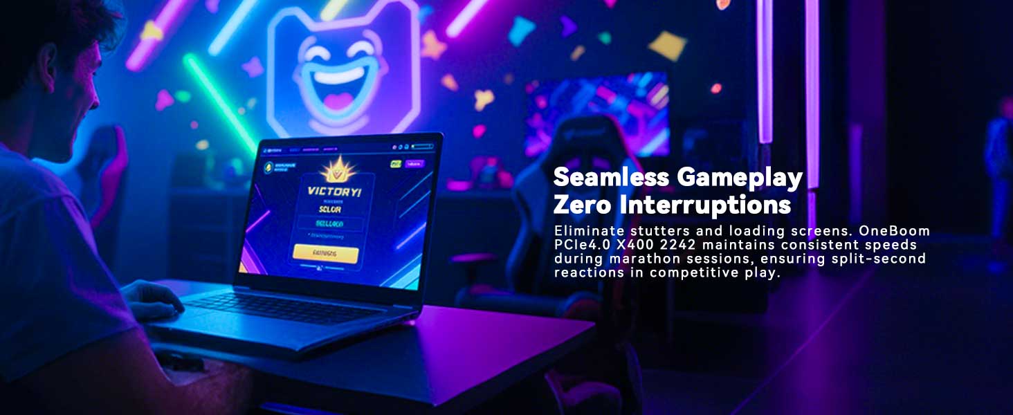 KingSpec ONEBOOM X400 SSD NVMe PCIe Gen4x4: Ігровий SSD для PS5, PC, Laptop (2TB)