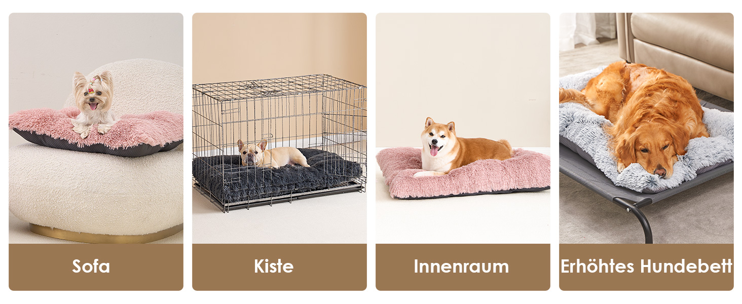 М'яке ліжко для собак EHEYCIGA, 60x45 см, рожеве. Зручне, миється, з антиковзаючою основою. Ідеальне для маленьких собак.