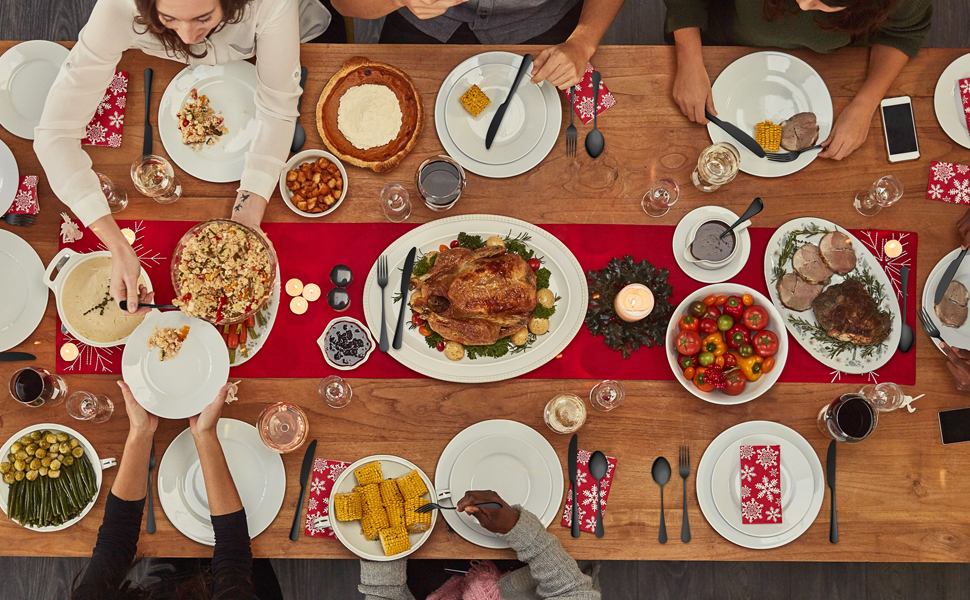 Набір столових приборів 36 шт. для 6 осіб - нержавіюча сталь, чорне матове покриття, ніж, виделка, ложка - придатний для миття в посудомийній машині