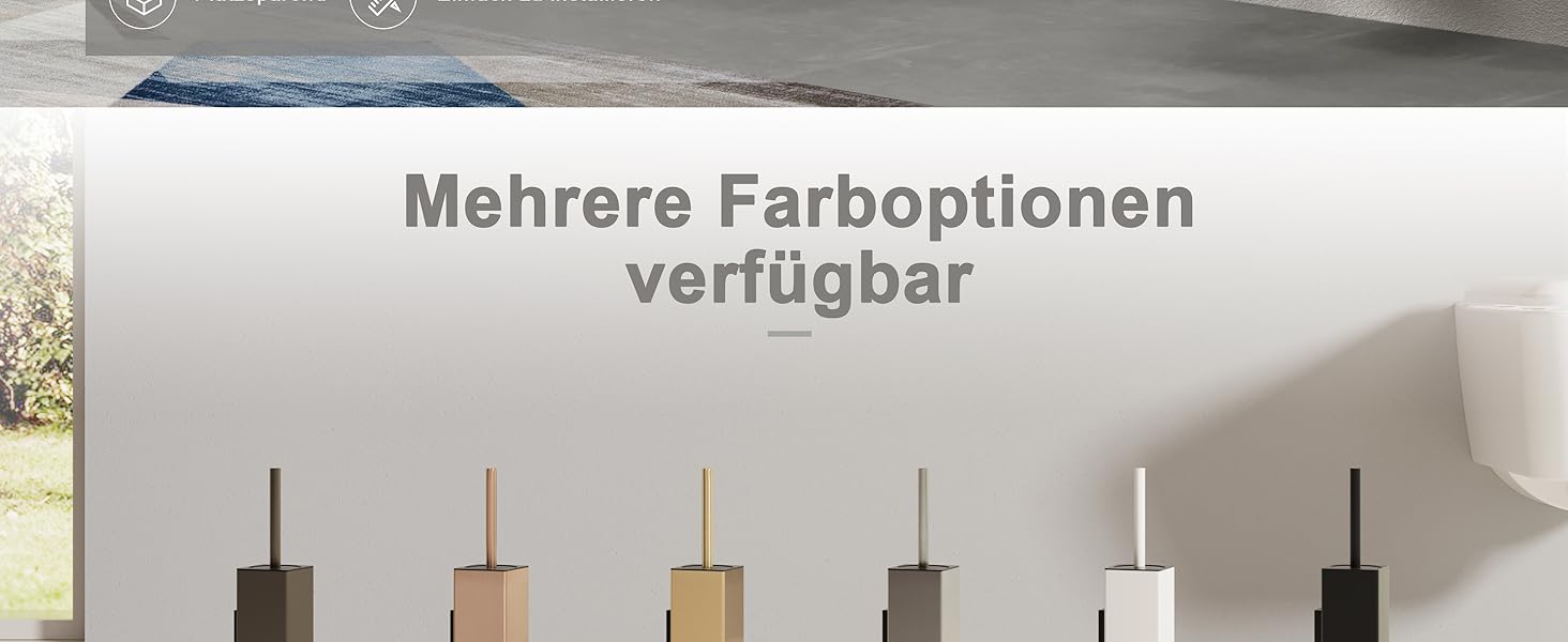 Настінна щітка для туалету BVL, тримач без свердління, 2 насадки, силіконова щітка для унітазу, кутова, білий матовий