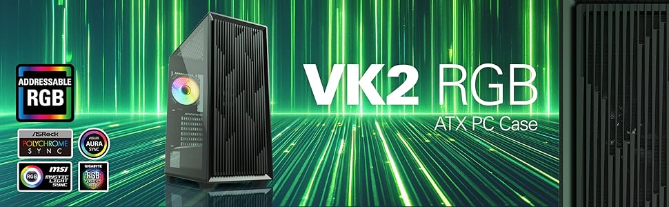 Sharkoon VK2 RGB - корпус ATX для ПК, RGB підсвічування