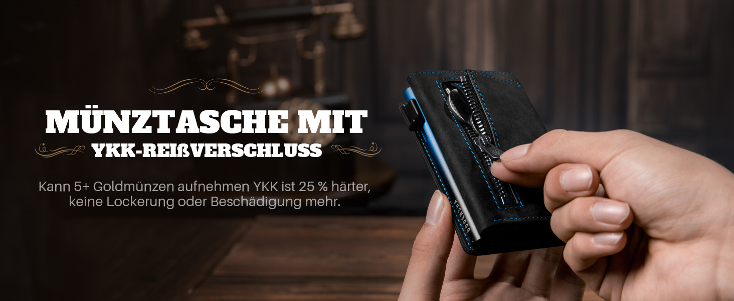 Портмоне чоловіче DODENSHA MagSnap Slim з відділенням для монет, RFID захистом, на 10+ карт, чорно-червоне (чорно-жовте)