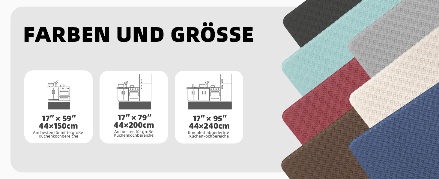 Килимок для кухні COLOR&GEOMETRY 44x150 см, неслизький, PVC, водо- та оліостійкий, з гумовою основою | для кухні, пральні, коридору (Чорний)