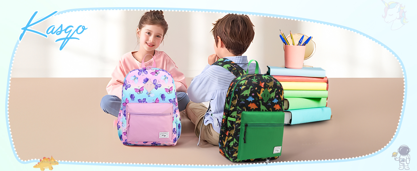 Дитячий рюкзак для школи Kinderrucksack: милий рюкзак для дітей 6-8 років (1 клас), водонепроникний, з нагрудним ременем, 13 літрів, 29x12x38 см, з малюнком метелика