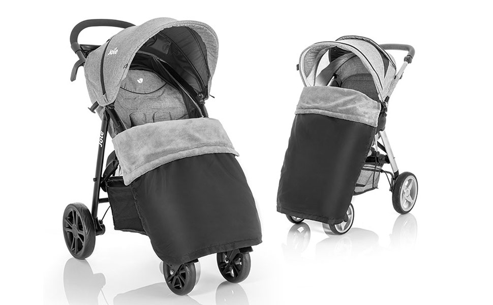Zamboo Universal Car Seat Cover for Strollers and Buggies - Waterproof Outdoor Footmuff for Sport Carts & Joggers - Black Gray