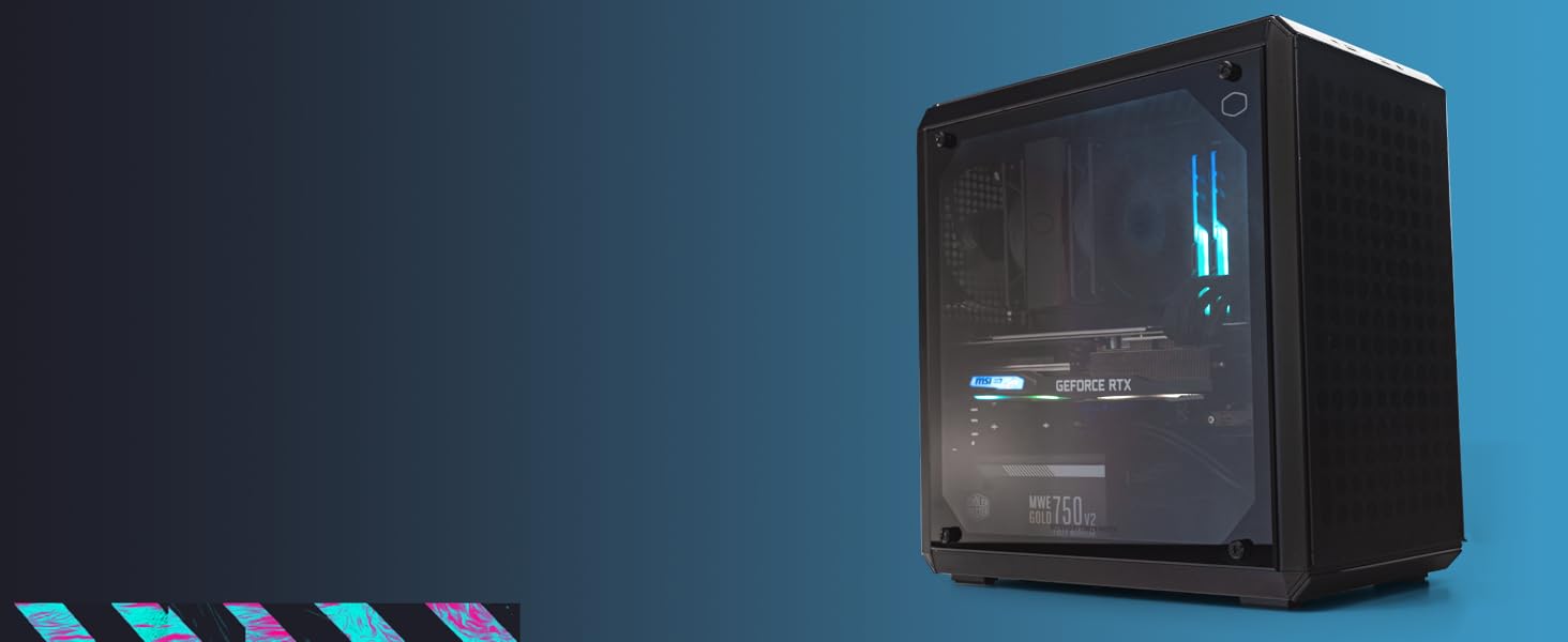 Корпус Cooler Master MasterBox Q300L V2 Mini-Tower Micro-ATX з USB 3.2 Gen 2x2, 120 мм вентилятор, загартоване скло, чисте кабельне прокладання та кілька варіантів охолодження