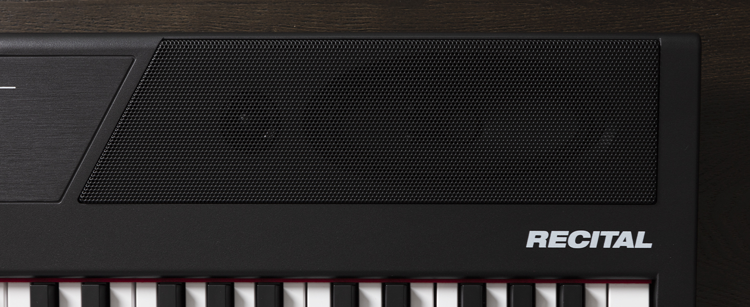 Alesis Recital - Електронне піаніно 88 клавіш для початківців з напівзваженими клавішами, динаміками, 5 преміум-звуками, виходом для навушників та підпискою на уроки гри на піаніно, чорного кольору