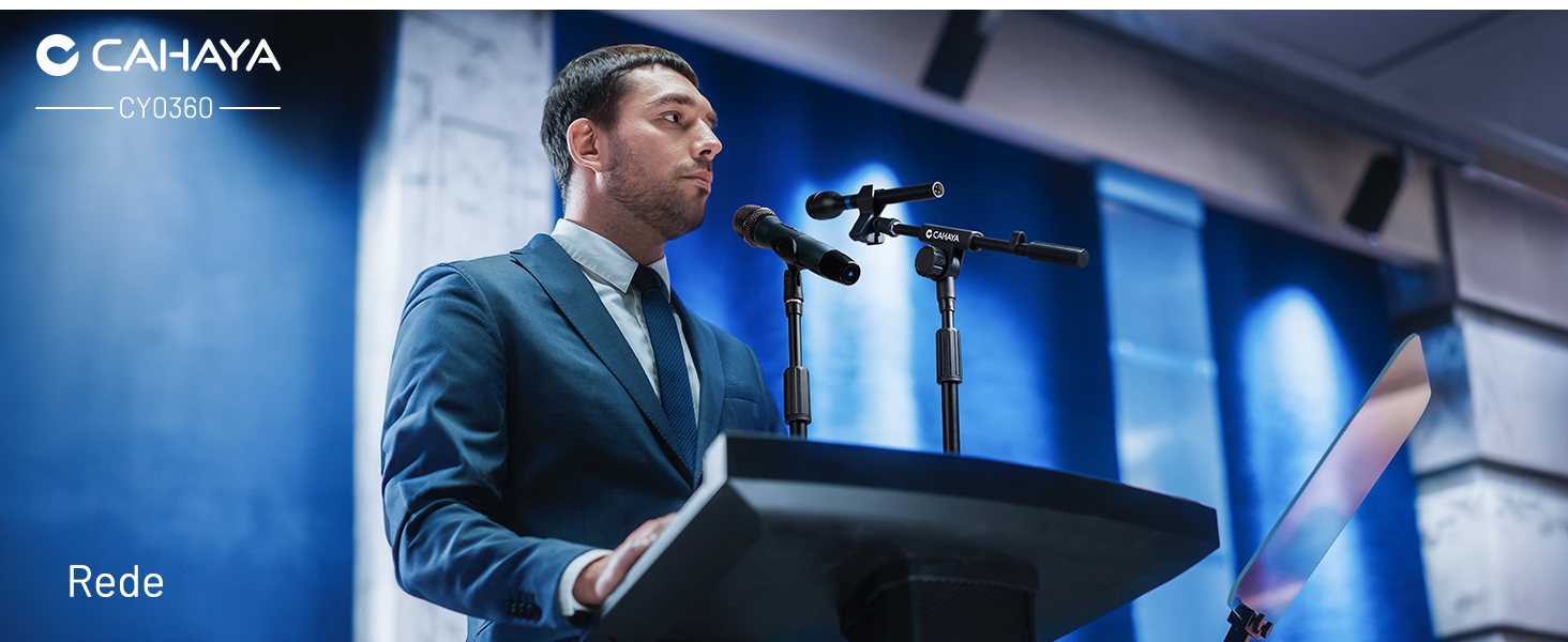 Підставка для мікрофона CAHAYA CY0360: регульована, 180° обертання, для конференцій, ігор та стрімінгу
