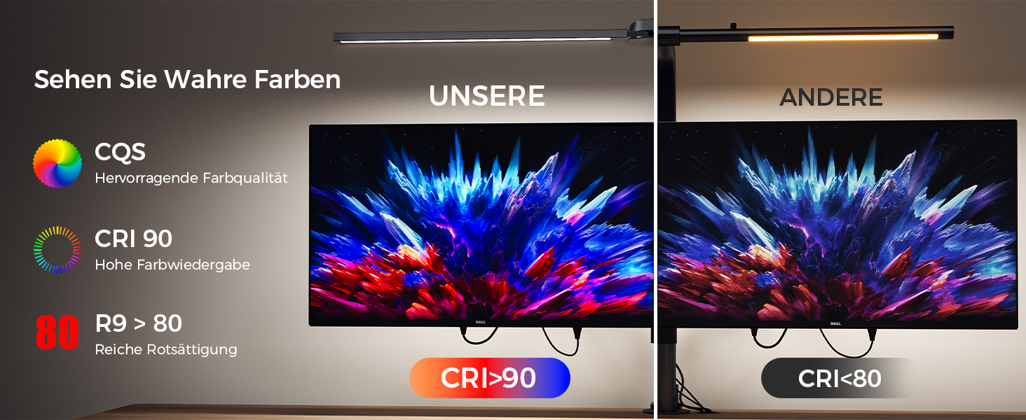 Світлодіодна настільна лампа з димером LED 1400LM 24W, подвійний гнучкий винос, чорна. З пультом ДУ, USB зарядка