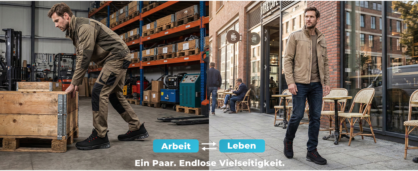 Захисні черевики SPIEZ для чоловіків та жінок, легкі робочі черевики з композитною захисною шапкою, неслизькі з повітряною подушкою для комфорту, чорно-червоні, розміри EU 36–46