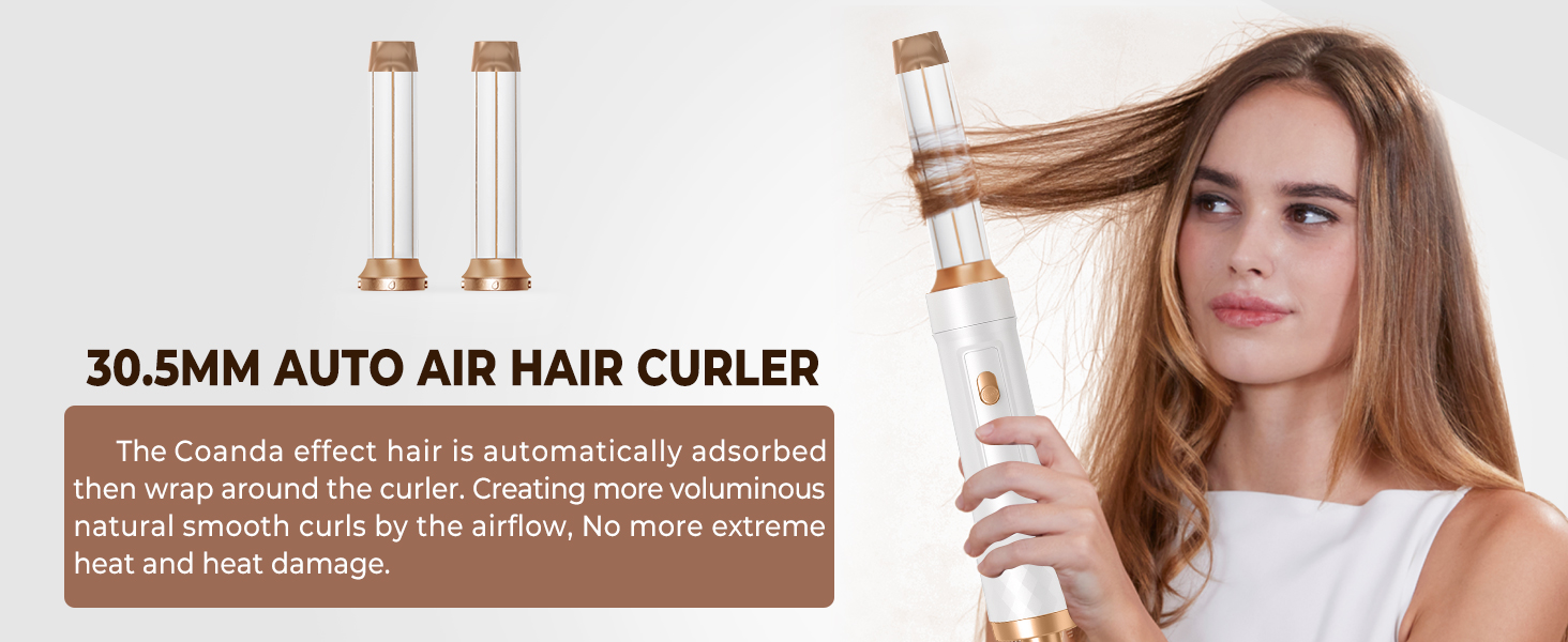 Airstyler 5 в 1: Фен-щітка з іонізацією, 20 м/с, 110 000 об/хв, для створення локонів та випрямлення волосся (фіолетовий)