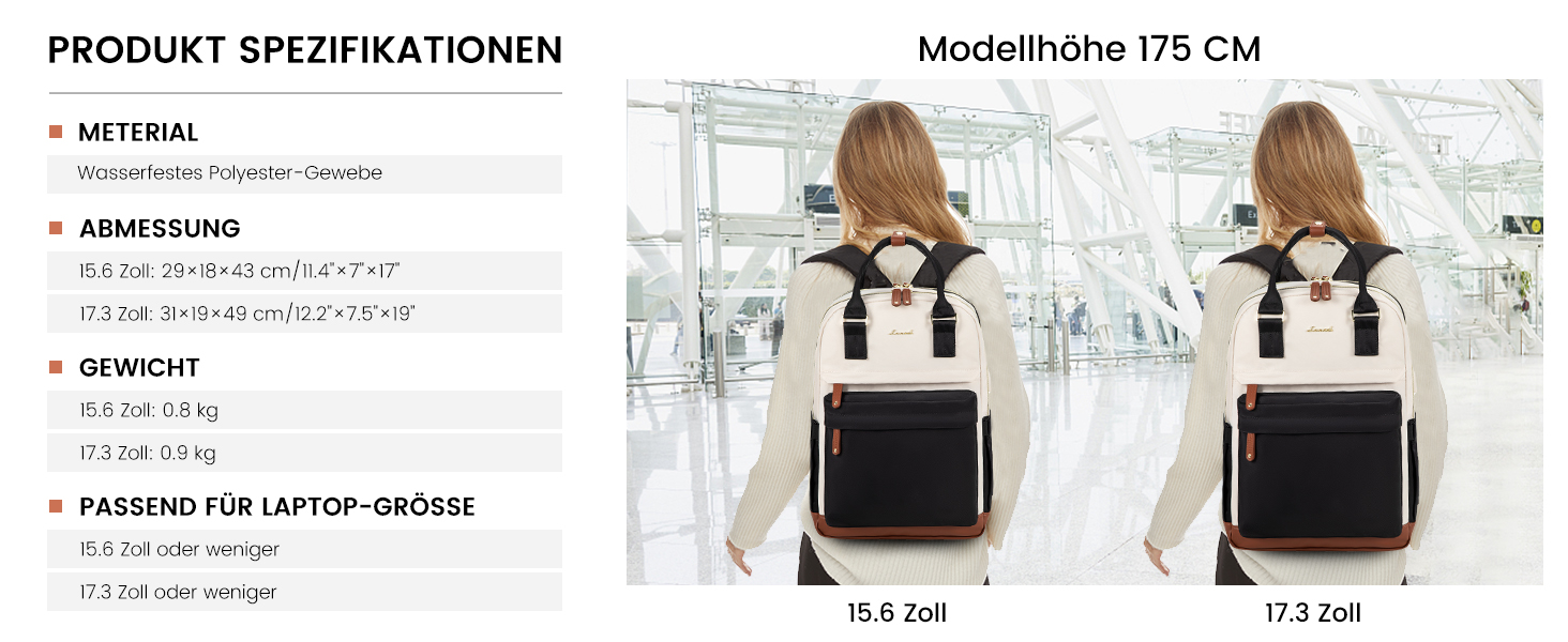 LOVEVOOK Рюкзак для жінок, 15.6