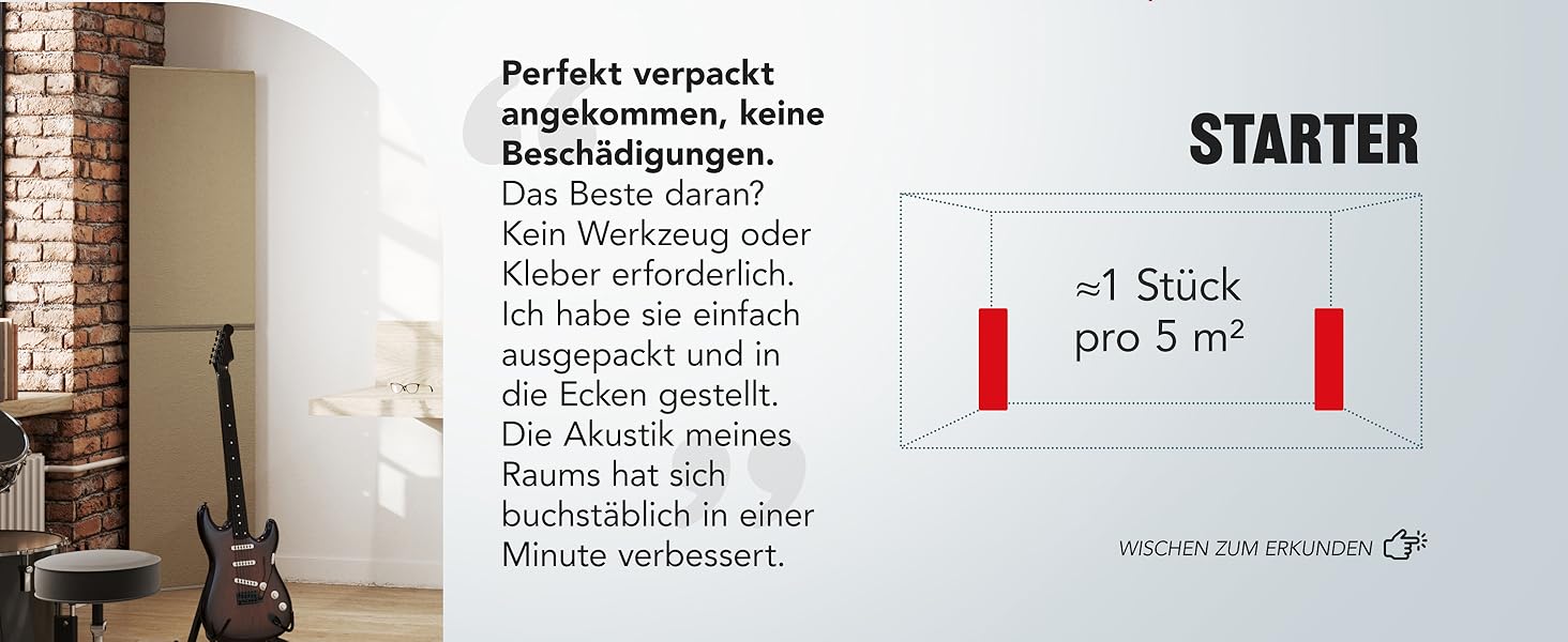 Бас-пастка для кутів Addictive Sound Standard — Студійна акустична панель (басова пастка) зі спеціальної мінеральної вати, 80-2000 Гц, бежева, 98 см, Made in EU
