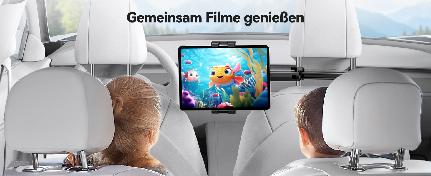 Тримач для планшета в авто TECKNET: універсальний, 360° обертання, для iPad, iPhone, Galaxy Tab, Switch (4.7-12.9