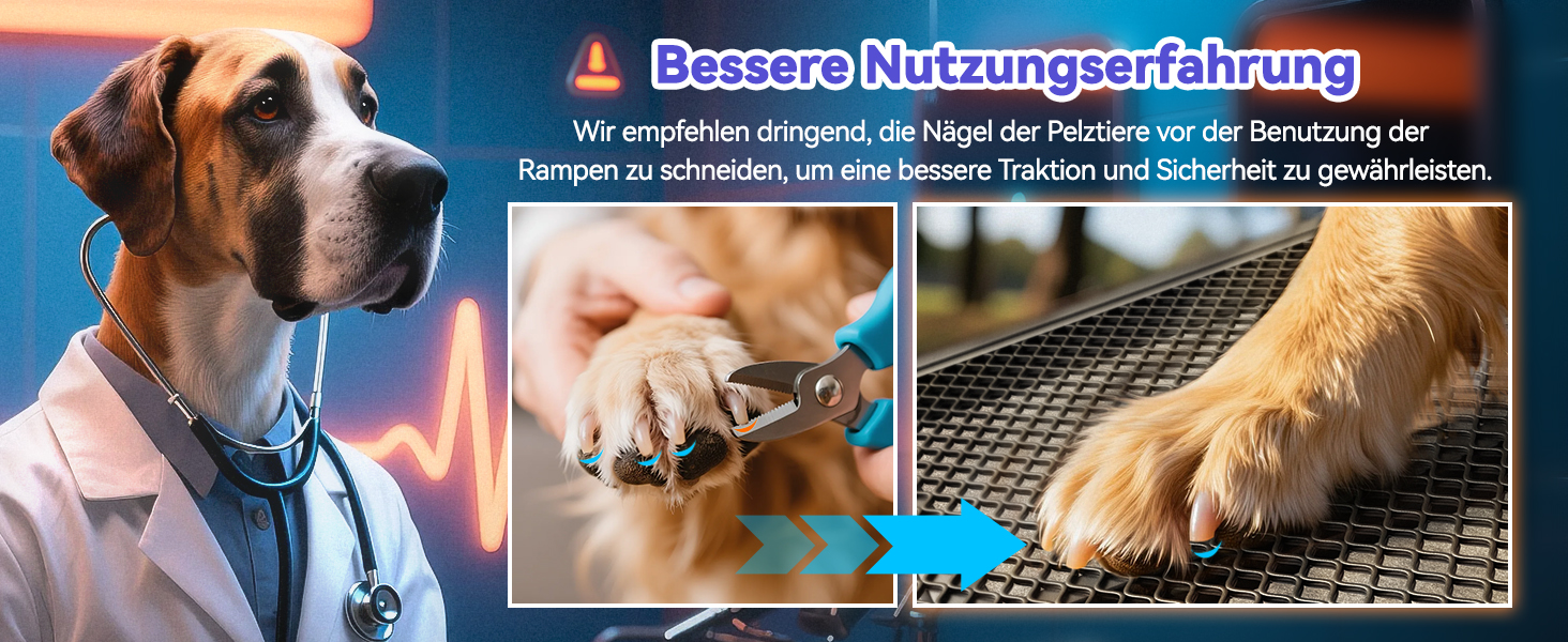 Рампа для собак у машину, 190 x 50 см - широка сходинка для собак середніх та великих порід, до 180 кг, антиковзка, для авто, позашляховиків, ліфтів