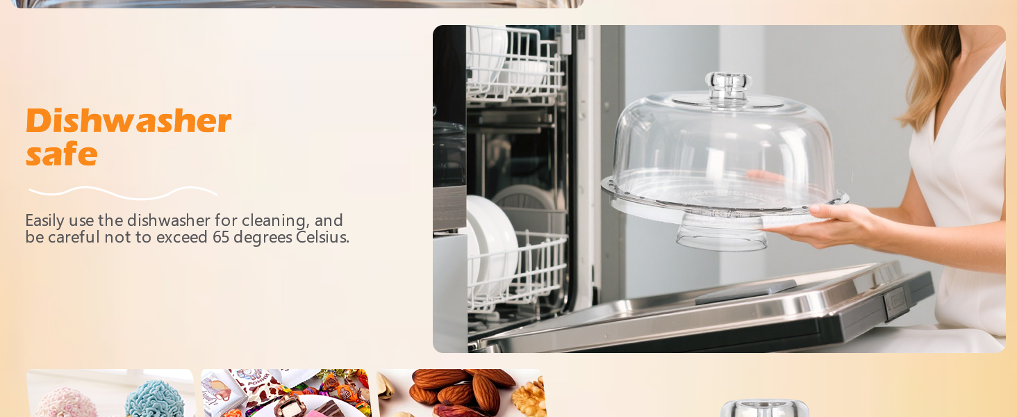 Мастоум Тортенева таця з кришкою, 6-в-1 багатофункціональний торт-стійка з ніжками та куполом, для кухні та випічки, декоративна таця для тортів та вечірок, з 2 ложками для салату