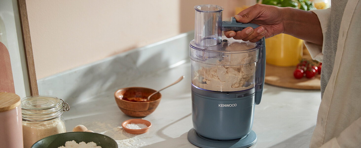 Кухонний комбайн Kenwood MultiPro Go FDP22.130GY, 900 Вт, блакитний, 1.3 л, для нарізки, натирання, подрібнення та замішування тіста