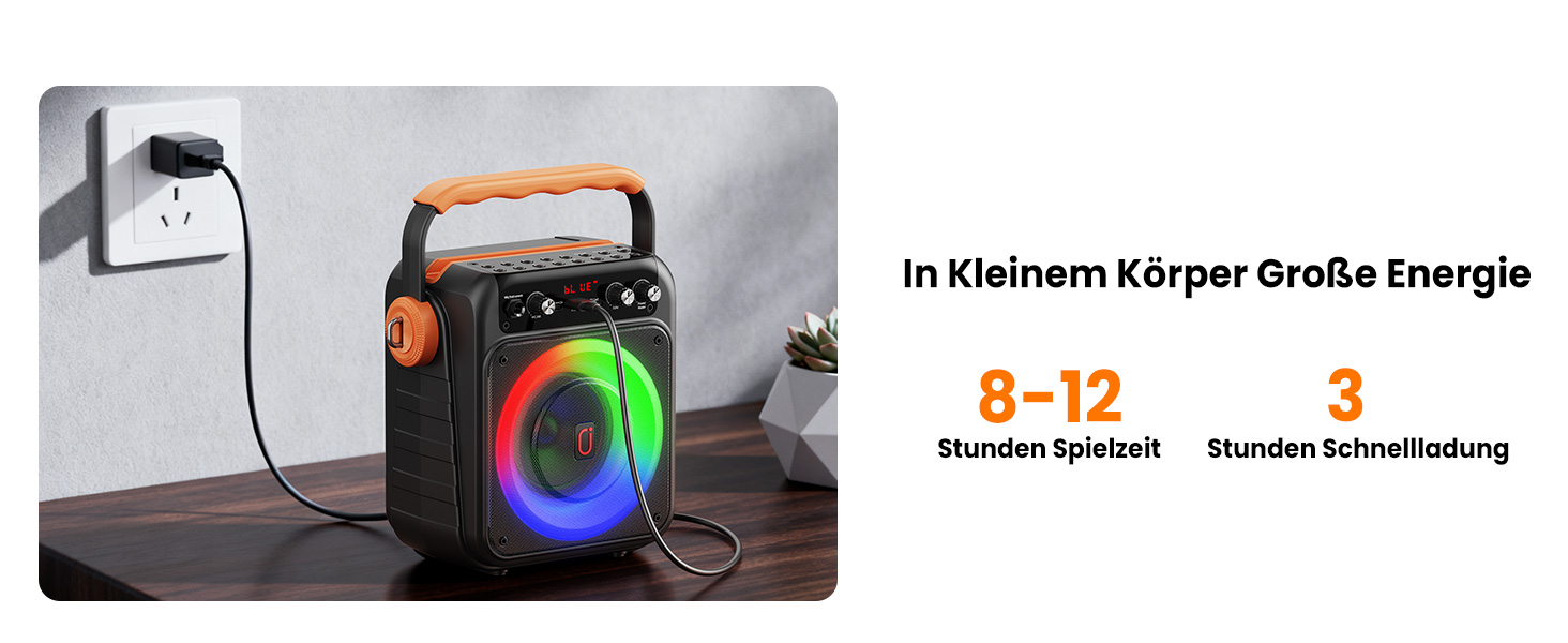 Караоке машина JYX MS82 з 2 мікрофонами, Bluetooth 5.3, USB/TF/AUX, LED-підсвітка, портативна колонка для вечірок та відпочинку
