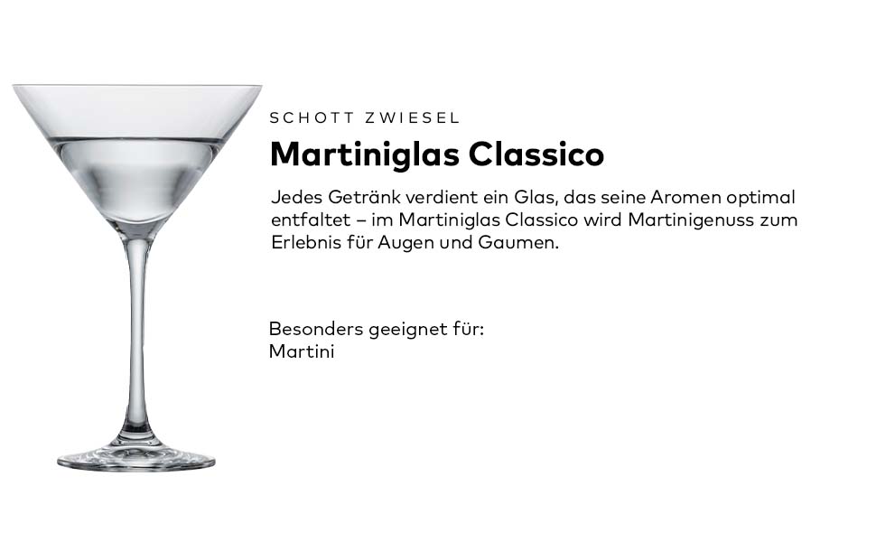 Бокали для Мартіні SCHOTT ZWIESEL Classico, набір 6 шт., кришталь Tritan, Німеччина
