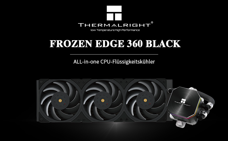 TR Frozen Edge 360 - рідинна система охолодження CPU з вентилятором 120мм, чорний, AMD/Intel