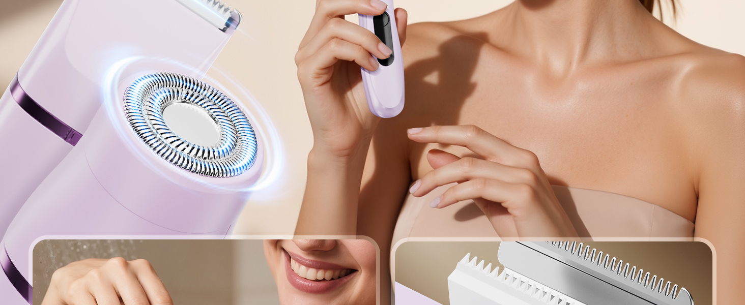 Електричний жіночий епілятор 2-в-1 Intimrasierer Lila: ніжний догляд за тілом та зоною бікіні