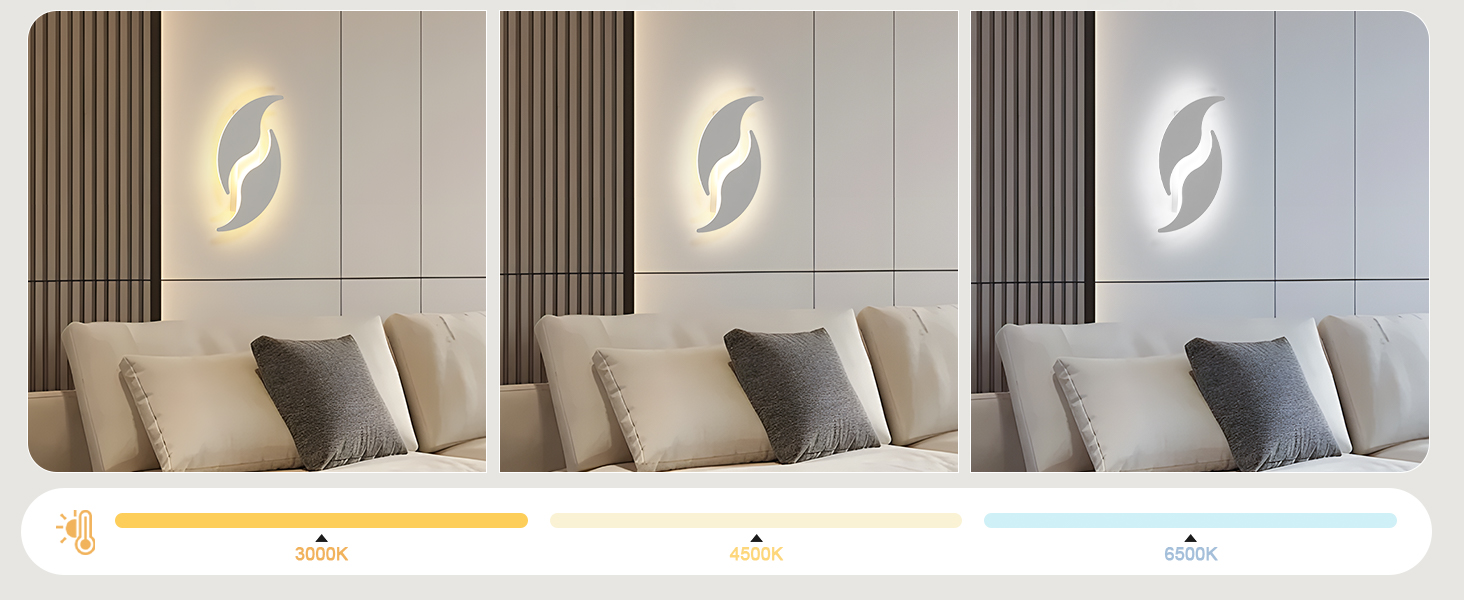 LED настінний світильник Dorlink для дому: спальня, вітальня, коридор, сходи. Art Deco, 12W, тепле світло, 3 кольори, регулювання яскравості