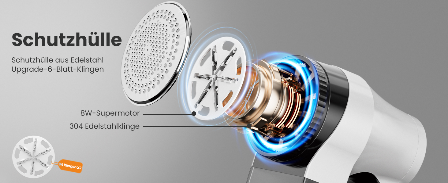 Машинка для видалення катишків CuieTuee з LED та USB-зарядкою, 3 швидкості, 2000mAh, для одягу, білий