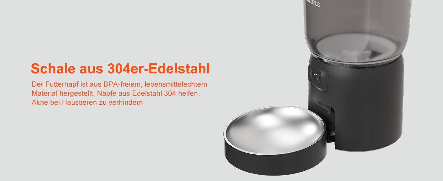 Автоматичний кормушка для котів Balimo 3L з Wi-Fi, програмування, для собак та котів, чорний