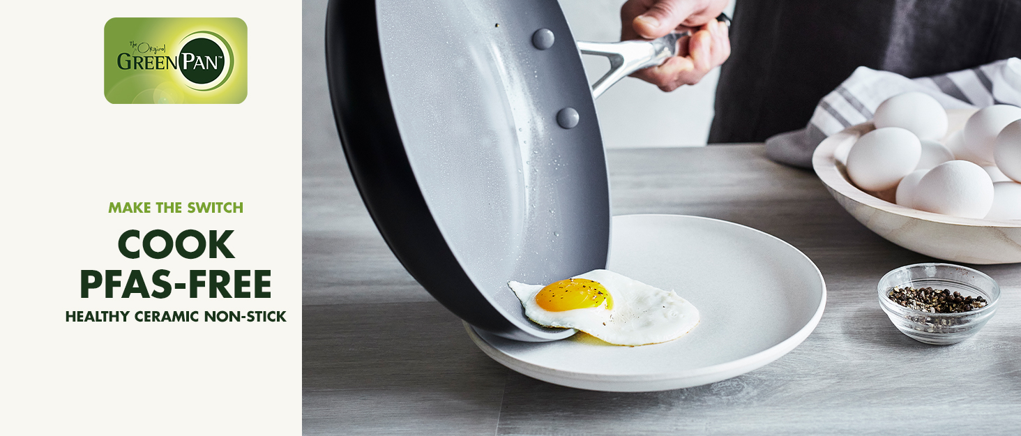 Набір посуду GreenPan Reserve з нержавіючою сталлю Hartelox, 10 предметів, з антипригарним покриттям, для індукційних плит, сумісний з духовкою, безпечний, кремовий