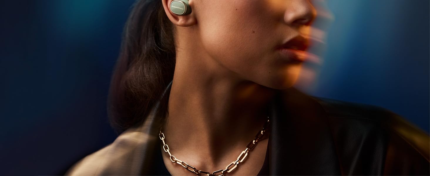 Навушники Bowers & Wilkins Px8: бездротові, з активним шумозаглушенням, Bluetooth 5.0, швидка зарядка, 30 годин відтворення, мікрофон (зелені)