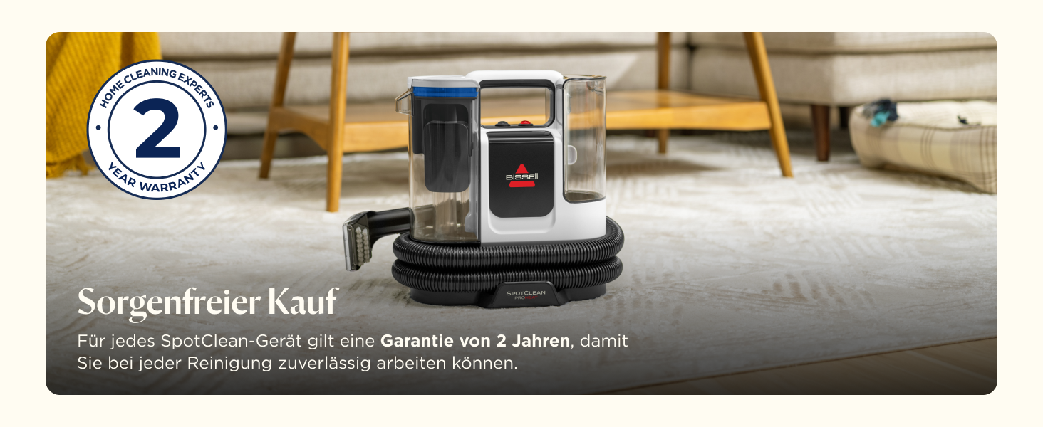 BISSELL SpotClean ProHeat Advanced: Професійний мийник килимів та м'яких меблів, 1125W, з кабелем, 3924N