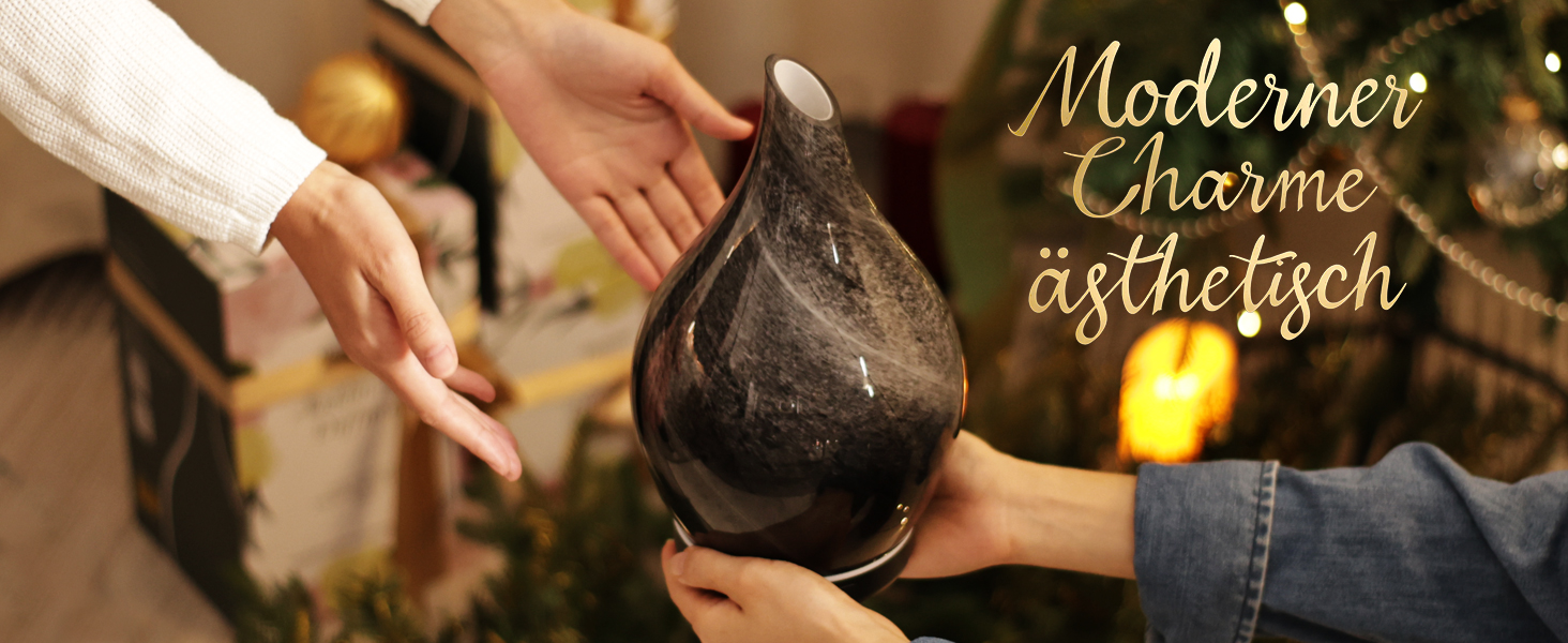 Дифузор ароматної олії Porseme Aroma Diffuser 500ml, скляний зволожувач повітря, ультразвуковий аромадифузор з LED-підсвіткою 7 кольорів, для ефірних олій, 15-21 год роботи, тихий, для дому (Rosegold) F2-500ml Rosegold Giant