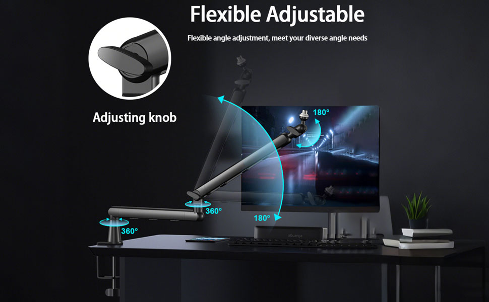 Кріплення для мікрофона з низьким профілем та каналами для кабелів – для Blue Yeti, Snowball iCE, HyperX QuadCast, Elgato Wave та інших