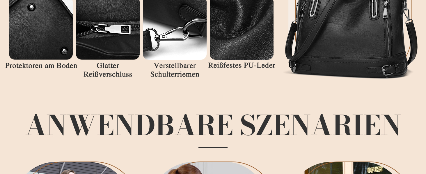 Сумка жіноча VINBAGGE з PU шкіри, шопер, вінтажна, чорна, для офісу та щоденного використання