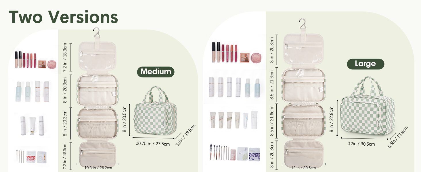 Косметичка для жінок Narwey з петлею для підвішування, велика, органайзер для косметики, сітка м'ятного кольору (середній)