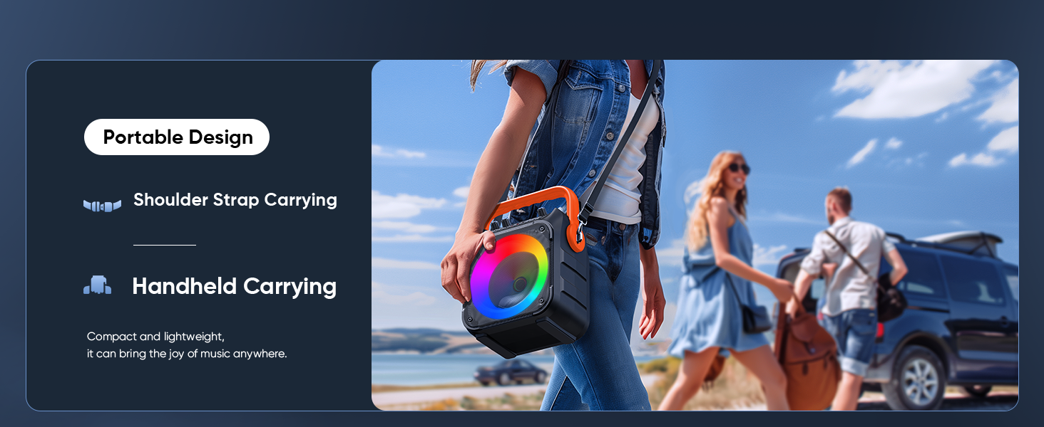 Wowstar Караоке Машина з 2 Мікрофонами, Портативна Bluetooth Колонка з Підсвіткою для Дорослих/Дітей, PA Комплект, Підтримка TF/USB, FM, Rec, AUX, TWS, для Вечірок (Помаранчевий)