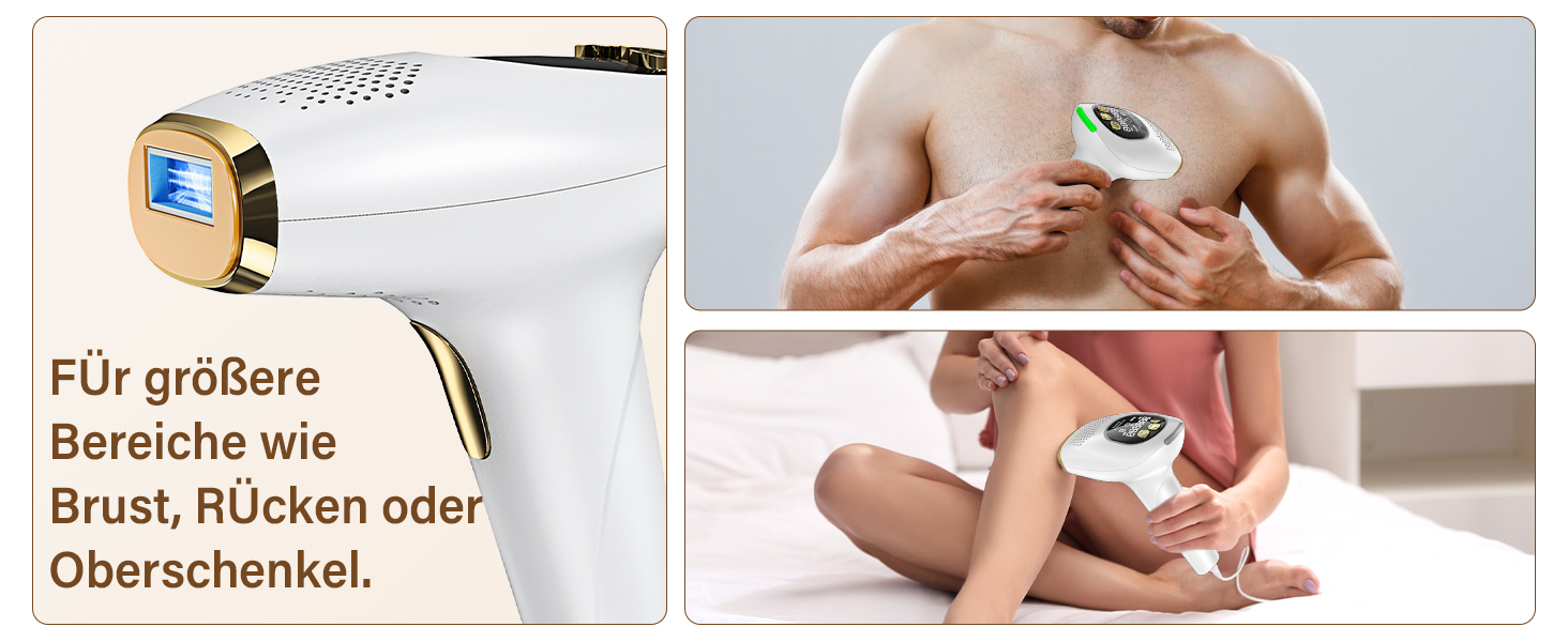 Пристрій для епіляції IPL з лазером та охолодженням, 3 функції (HR/SC/RA), 9 рівнів енергії, 999 999 імпульсів, для чоловіків/жінок/обличчя/бікіні/тіла (білий)