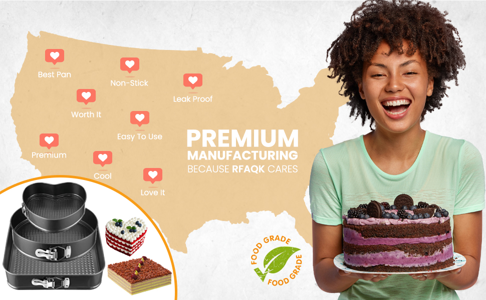 Форма для випічки Springform 22 см з плоским дном, кругла, з антипригарним покриттям, чорна