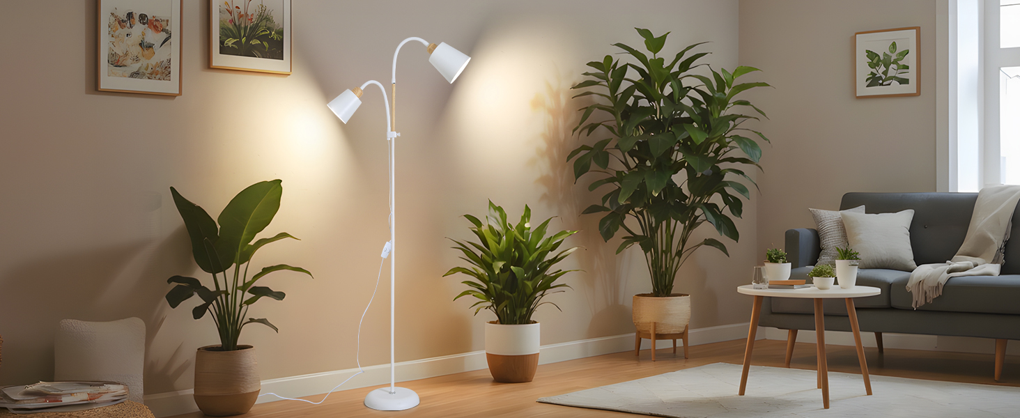 Світлодійна торшер ANTENLICHT YOYO з лампою для читання | E27, 60W | 360° регулювання | Вінтажний металевий торшер для вітальні | 159 см, зелений, без лампочки